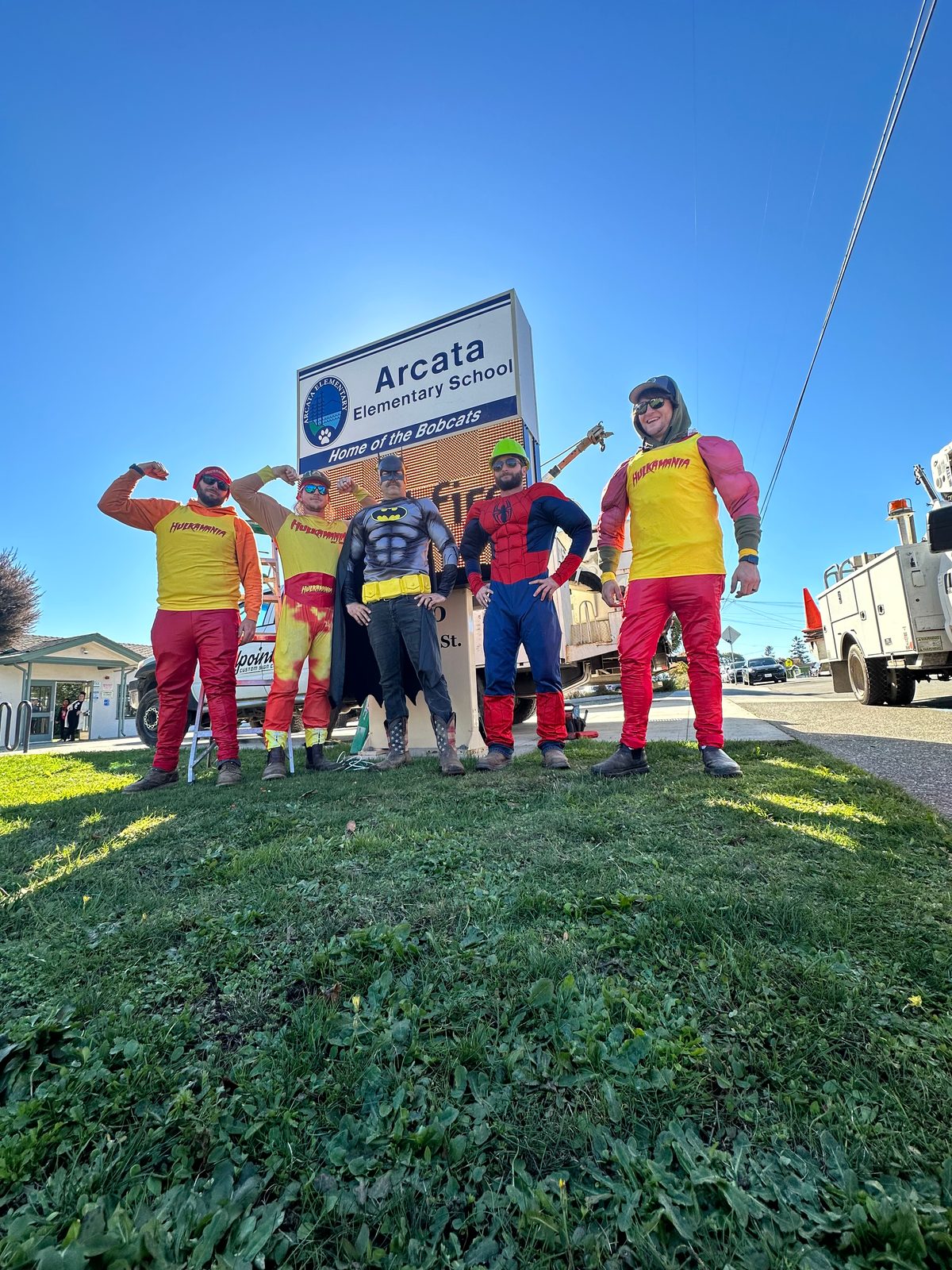 The Allpoints crew on an install at Arcata Elementary School